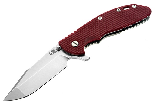 [RHK-93377] Hinderer XM-24 Harpoon Spanto S45VN - Stonewashed Titanium & Blade - Red G-10