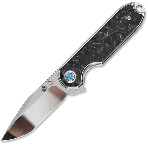 [QS168E] QSP Knife Nebula Linerlock Brass Copp 