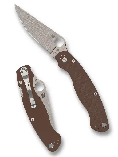 [C36GPBN15V2] Spyderco Military 2 Brown G-10 CPM 15V Sprint Run