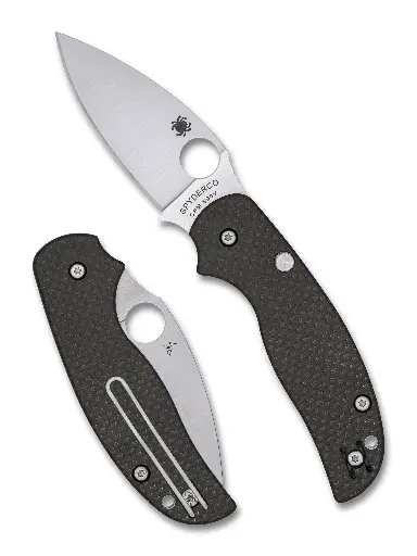 [C123CFBCLS90VP] Spyderco Sage 6 Button Release Compression Lock Carbon Fiber CPM S90V Sprint Run