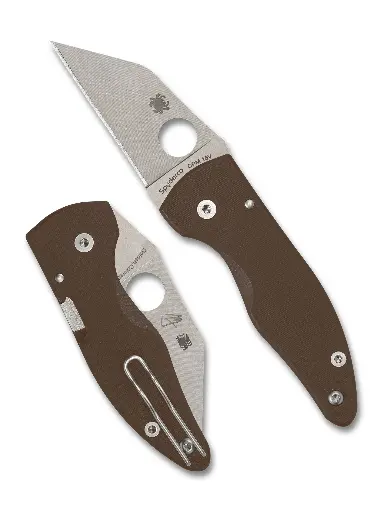 [C264GPBN15V] Spyderco MicroJimbo Brown G-10 CPM 15V Sprint Run