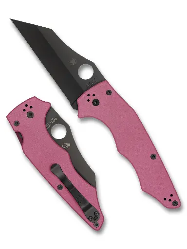 [C253GPNBKP] Spyderco YoJumbo Pink G-10 Black Blade Sprint Run