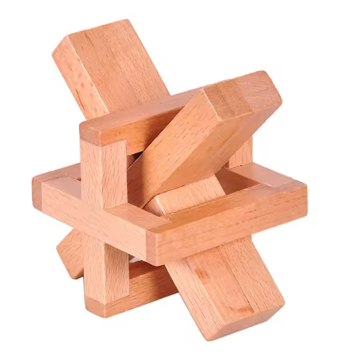 [7716-2] BRAIN PUZZLE Wood 7716-2