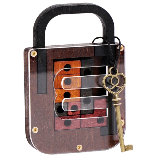 [7756] BRAIN PUZZLE Wood Lock