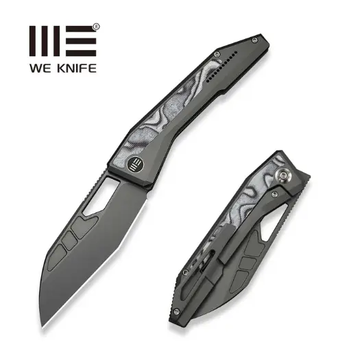 [WE25017-1] WE KNIFE Inceptus Gray Titanium Handle With White & Black G10 Inlay
