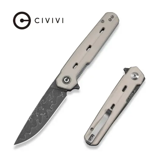 [C25015A-DS1] CIVIVI Navo Ivory G10 - Damascus 