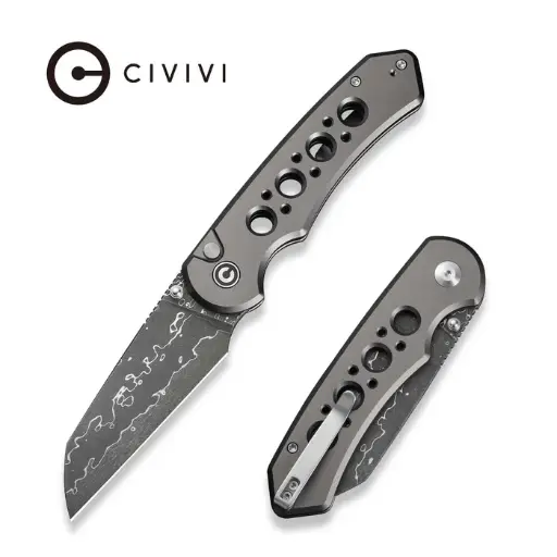 [C24067-DS1] CIVIVI Pragma Prime Aluminum - Damascus 