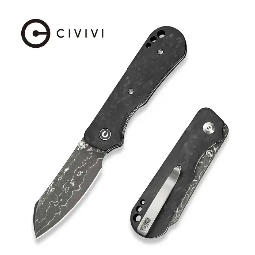 [C24055-DS1] CIVIVI Crabby Carbon Fiber - Damascus 