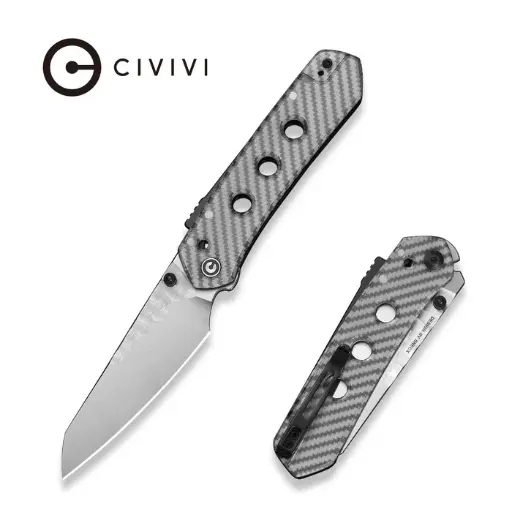 [C22036-8] CIVIVI Vision FG Polished Clear Lexan Rock-Grind Pattern