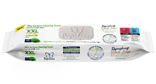 [10204] Papilion Mop Surface Cleaning Towel 40 pcs - White Soap